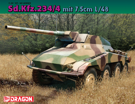 Kituri machete - Dragon 6814 - 1:35 German Armored Car Sd.Kfz. 234/4 with 7.5 cm L/48 - Smart Kit