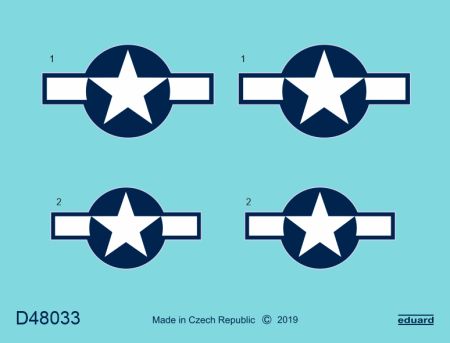 Accesorii machete - Eduard D48033 - 1:48 P-51D Mustang National Insignia