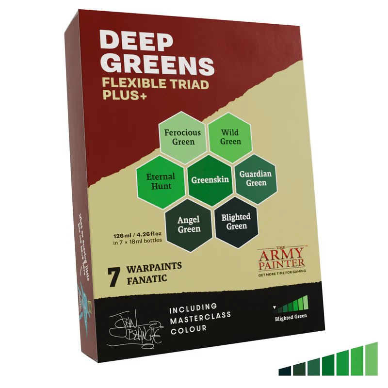 Seturi Vopsele - The Army Painter - Flexible Triad PLUS+: Deep Greens