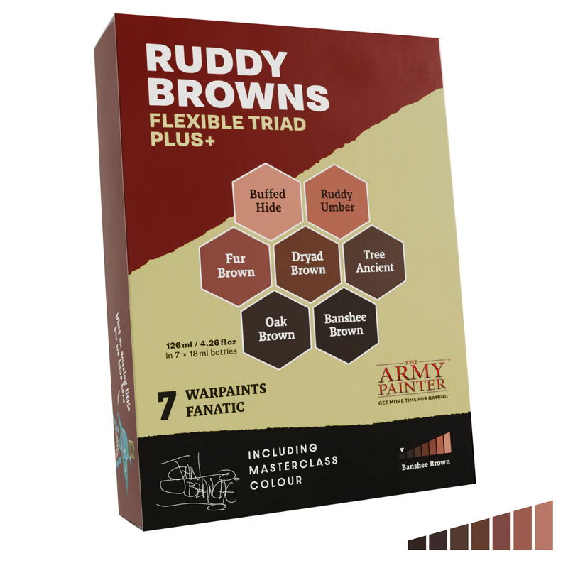 Vopsire, Weathering & Diorama - The Army Painter - Flexible Triad PLUS+: Ruddy Browns