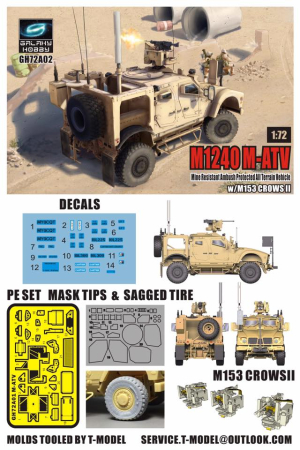 Galaxy Hobby GH72A02 - 1:72 M1240 M-ATV w/ M153 CROWS II [1]