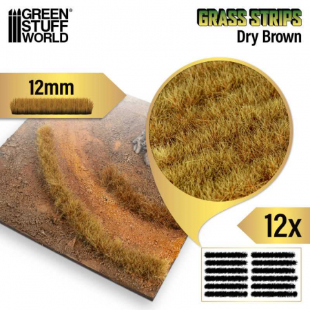 GSW - Grass STRIPES 12mm - DRY BROWN [1]