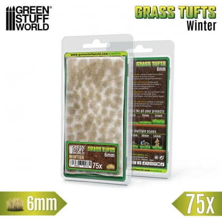Vopsire, Weathering & Diorama - GSW - Static Grass Tufts 6 mm - Winter White