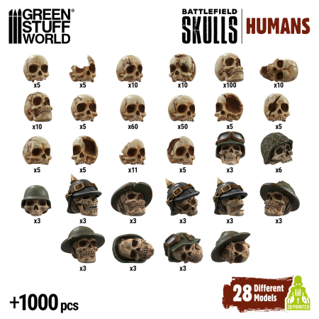 GSW - 1000x Battlefield Resin Skulls 1:48-1:35 [1]