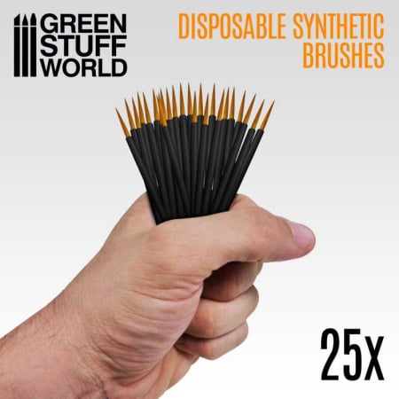 Unelte diverse - GSW - 25x Disposable Synthetic Brushes