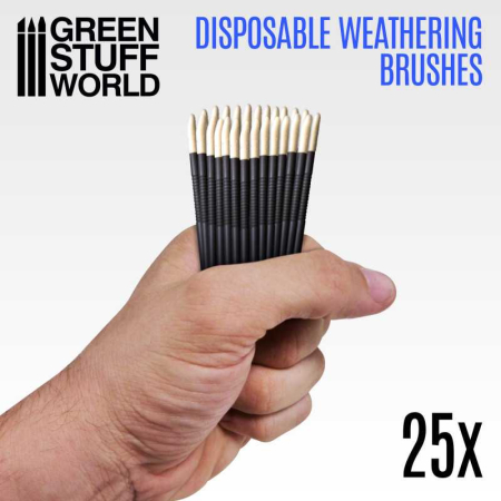 Unelte diverse - GSW - 25X Disposable Weathering Brushes