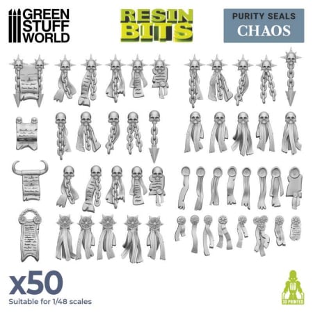 Wargames & Boardgames - GSW - 3D printed set - Purity Seals - CHAOS