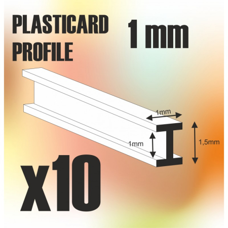 Profile si placi ABS - GSW - Abs Plasticard - Profile Double-T 1 mm