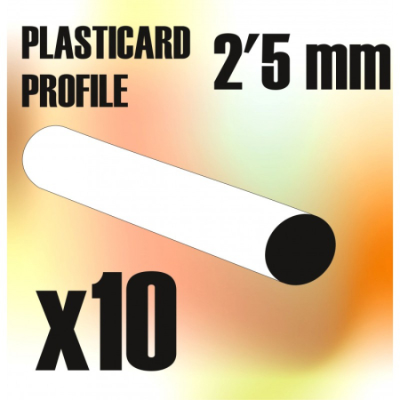 Profile si placi ABS - GSW -  ABS Round Rods 2,5mm PACK