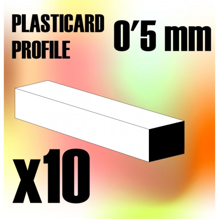 Scule & materiale - GSW - Abs Plasticard - Profile Squared Rod 0,5mm