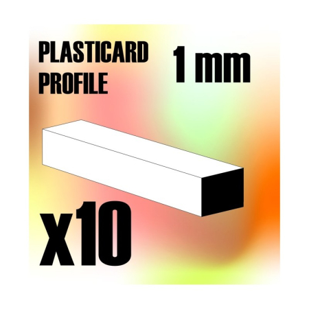 Profile si placi ABS - GSW - Abs Plasticard - Profile Squared Rod 1mm