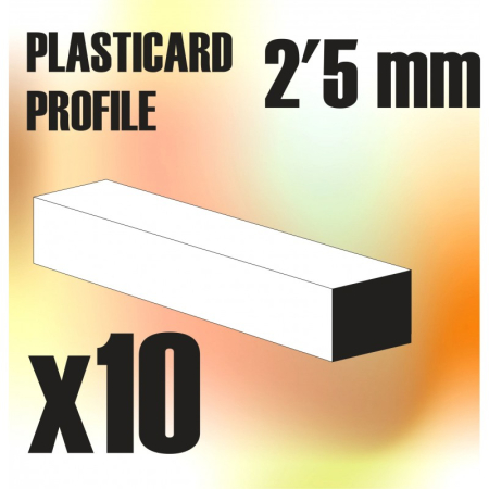 Profile si placi ABS - GSW - ABS Squared Rods 2.5mm
