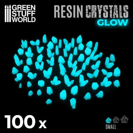Accesorii & Materiale pentru Baze - GSW - AQUA TURQUOISE GLOW Resin Crystals - Small