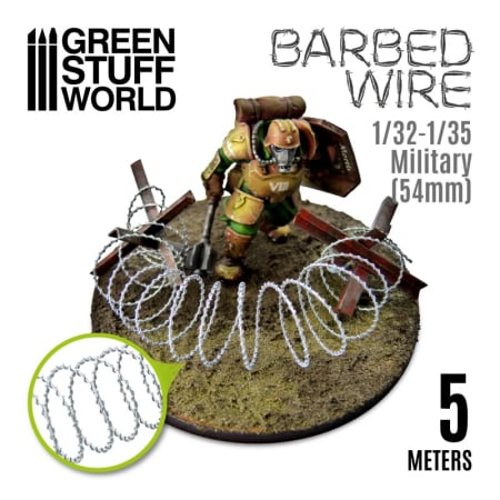 Wargames & Boardgames - GSW - Simulated Barbed Wire - 1/32-1/35 Military (54mm)
