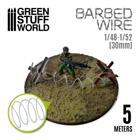 Wargames & Boardgames - GSW - Simulated Barbed Wire - 1/48-1/52 (30mm)