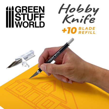 GSW - Black Hobby Knife with Spare Blades [2]