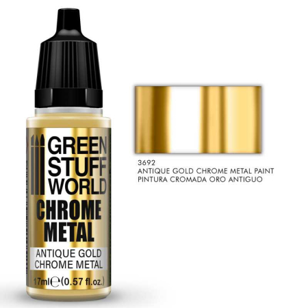 Chrome Paints - GSW - Chrome Paint - Antique GOLD 17ml