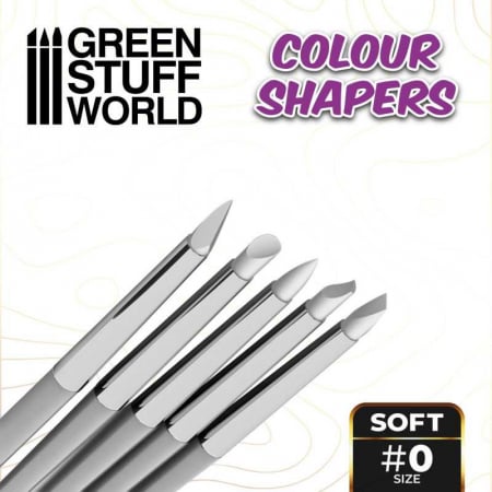 GSW - Set pensule cu vârf din silicon – Clay Shapers #0 – Soft Alb [1]