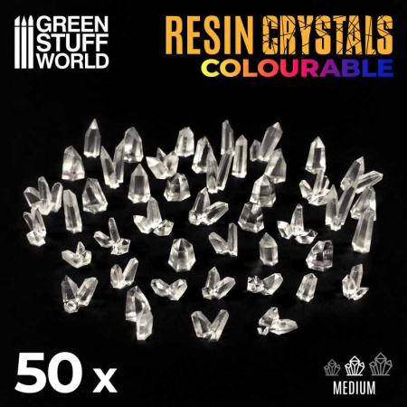 Wargames & Boardgames - GSW - CLEAR Resin Crystals - Medium