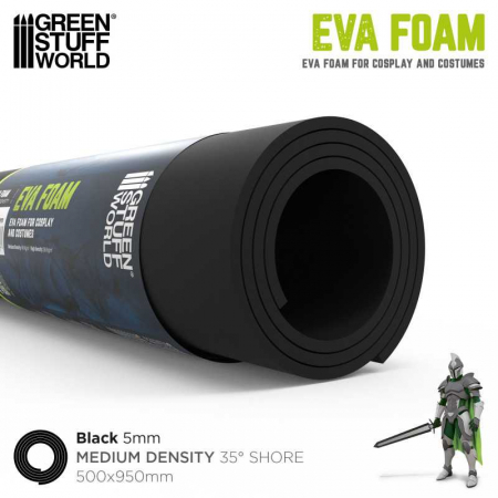GSW - Cosplay Black EVA foam 5mm - Medium Density [2]