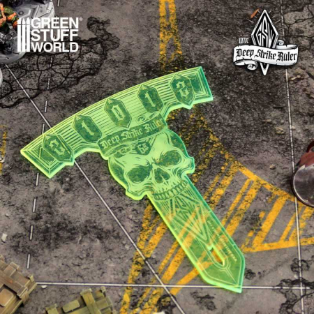 GSW - Deep Strike Ruler Template 6" - Fluor Green [3]