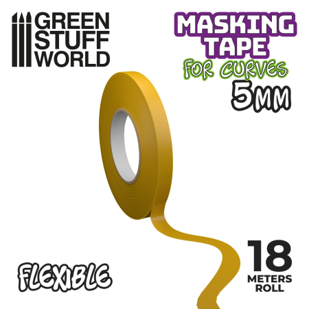 Vopsire, Weathering & Diorama - GSW - FLEXIBLE masking tape for curves - 5mm