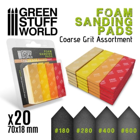 Slefuire & Abrazive - GSW - Foam Sanding Pads - Coarse Grit Assortment X20