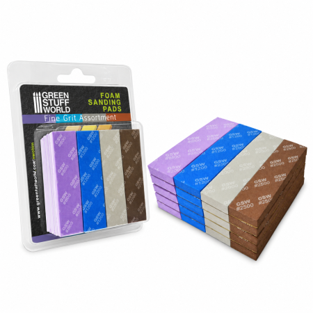 Altele - GSW - Foam Sanding Pads - Fine Grit Assortment (Pack x20)