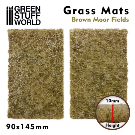 Vegetatie - GSW - Grass Mat Cutouts - Brown Moor Fields