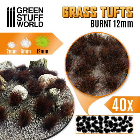 Vegetatie - GSW - Grass tufts 12mm XL – Burnt Brown