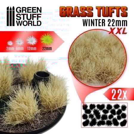 Vegetatie - GSW - Grass Tufts Xxl - 22mm Self-Adhesive - Winter