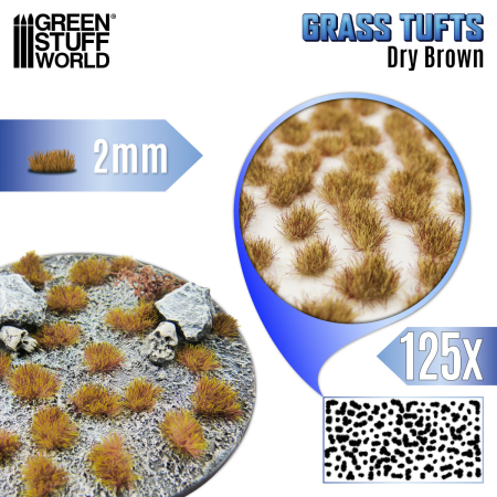 GSW - Grass TUFTs XXL 2mm Dry Brown [1]