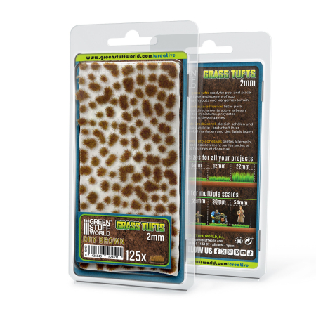 Vopsire, Weathering & Diorama - GSW - Grass TUFTs XXL 2mm Dry Brown