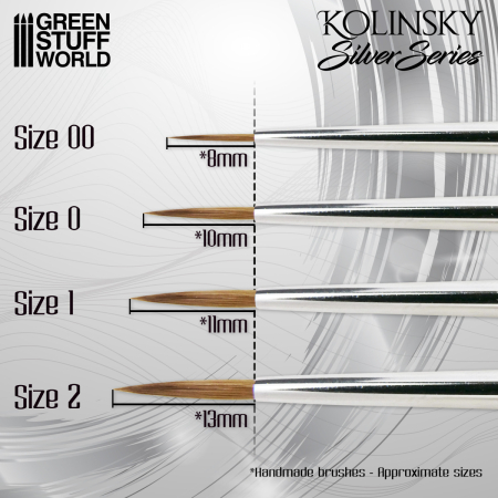 GSW - Kolinsky Brush size #1 - SILVER SERIE [1]