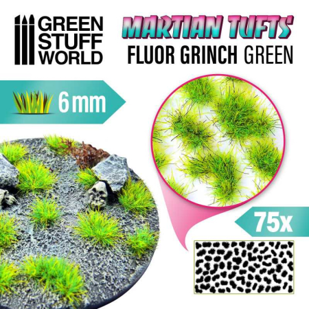 Vegetatie - GSW - Martian Fluor Tufts - FLUOR GRINCH GREEN