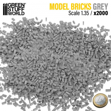 Accesorii machete - GSW - Model Bricks - 1:35 Grey x2000