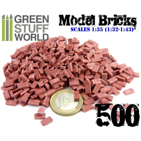 Wargames & Boardgames - GSW - Miniature Bricks - Red X500 1:35