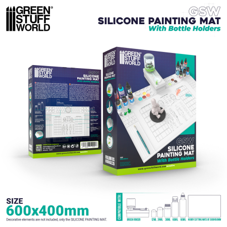 GSW - Painting Silicone Mat with EDGES - 600x400mm [3]