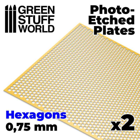 Seturi Photo Etch - GSW - Photo-etched Plates - Medium Hexagons