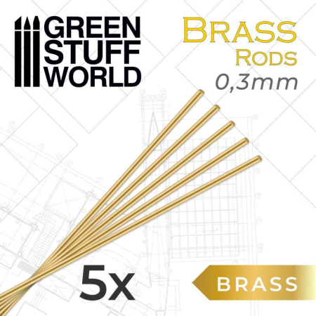 Baghete alama - GSW - Pinning Brass Rods 0.3 mm