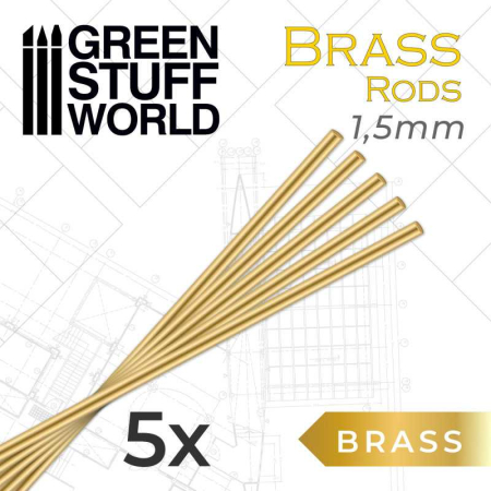 Wargames & Boardgames - GSW - Pinning Brass Rods 1.5mm