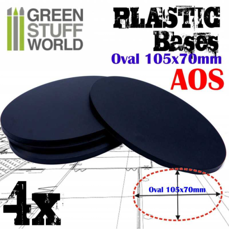 Baze miniaturi & Accesorii - GSW - Plastic Bases - Oval Pill 105X70mm Aos