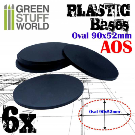 Baze miniaturi & Accesorii - GSW - Plastic Bases - Oval Pill 90x52mm AOS