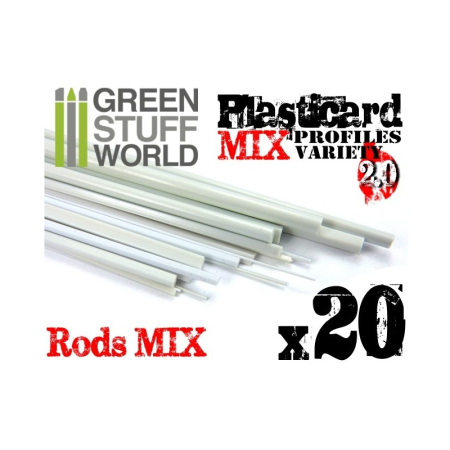 Profile si placi ABS - GSW - Plasticard Profile VARIETY 20 Rods MIX