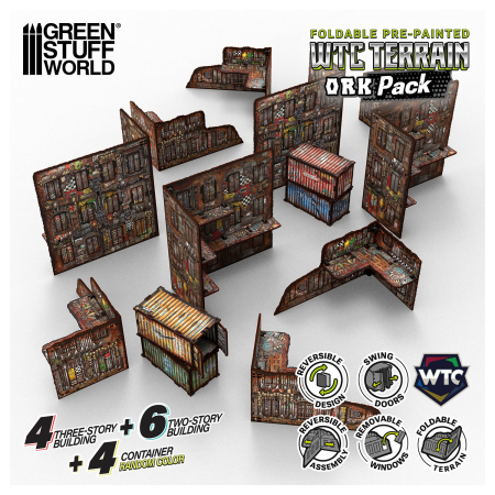 GSW - Pre-Painted Foldable WTC terrain pack - Orks [3]