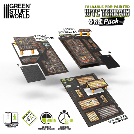 GSW - Pre-Painted Foldable WTC terrain pack - Orks [2]