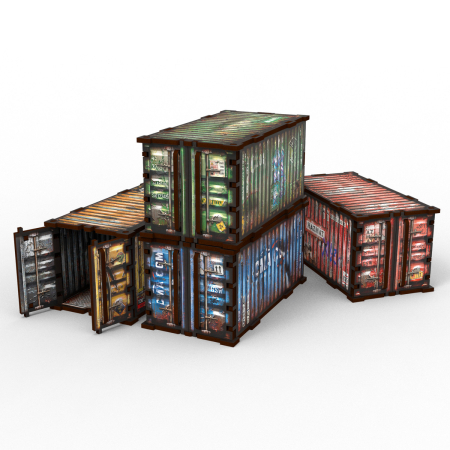 Noutati - GSW - Pre-painted WTC Terrain - Container (Pack x4)