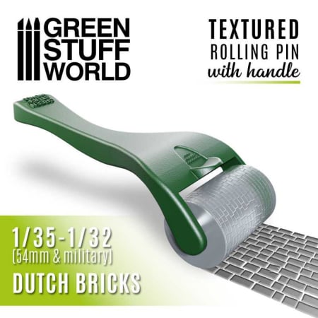 Unelte diverse - GSW - Rolling pin with Handle - Dutch Bricks