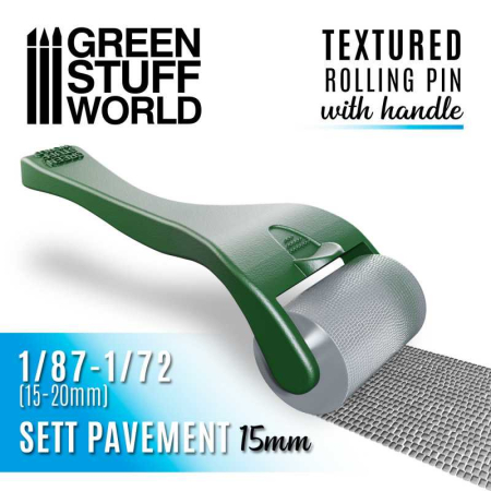 Unelte diverse - GSW - Rollin pin with Handle - Sett Pavement 15mm