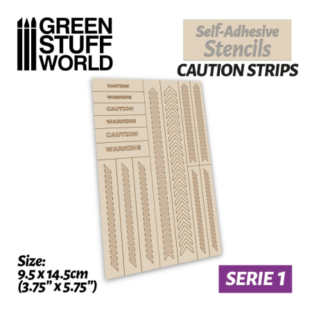 Vopsire, Weathering & Diorama - GSW - Self-adhesive stencils - Caution Strips